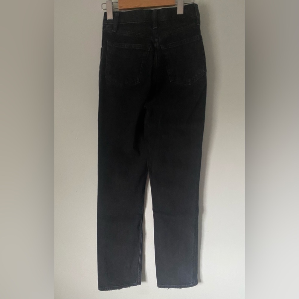 Abercrombie and Fitch The 90’s Straight Ultra High Rise Black Criss Cross 23 - Picture 5 of 7